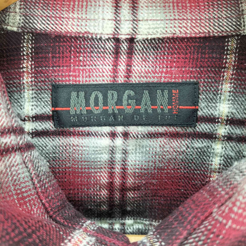 モルガン MORGAN Y2K お兄系 スタッズ装飾 ラメチェック ウエスタン シャツ メンズ JPN:XL