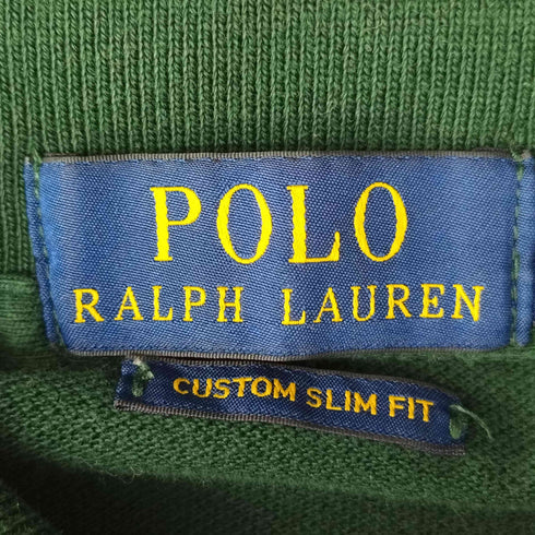 ポロラルフローレン POLO RALPH LAUREN CUSTOM SLIM FIT エンブレム ポニー 刺繍 ポロシャツ メンズ import:S