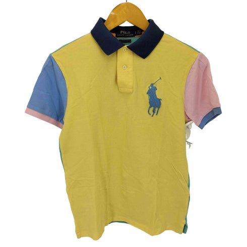 ポロラルフローレン POLO RALPH LAUREN CUSTOM SLIM FIT ビッグポニー 刺繍 マルチカラー ポロシャツ メンズ import:S