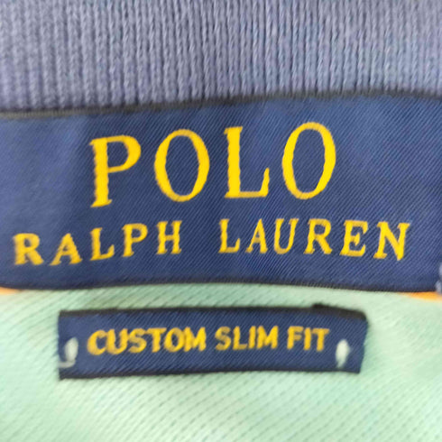 ポロラルフローレン POLO RALPH LAUREN CUSTOM SLIM FIT ビッグポニー 刺繍 マルチカラー ポロシャツ メンズ import:S