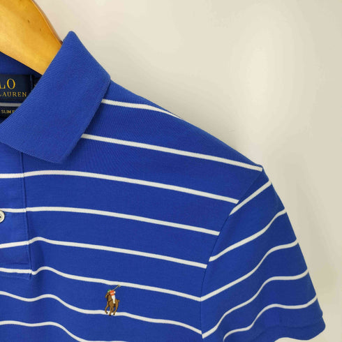 ポロラルフローレン POLO RALPH LAUREN CUSTOM SLIM FIT マルチポニー 刺繍 ボーダー ポロシャツ メンズ import:XS