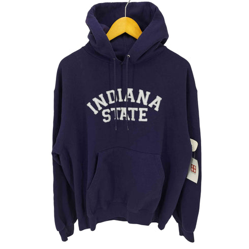 チャンピオン Champion 00S 三色タグ INDIANA STATE アーチ ロゴ ワッペン プルオーバー パーカー メンズ import:L