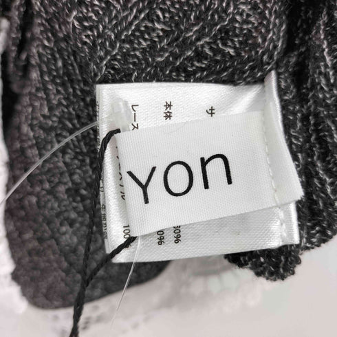 THE YOn 26SS 2WAYレースヘムクロップドサマーニットカーデ レディース FREE