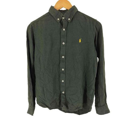 ラルフローレン RALPH LAUREN インド製 CUSUTOM FIT ポニー刺繍 長袖 ボタンダウン シャツ レディース S