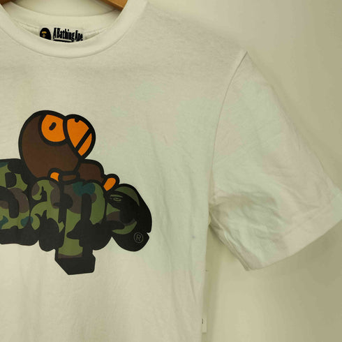 アベイシングエイプ A BATHING APE 1ST CAMO MILO ON BAPE TEE レディース 160