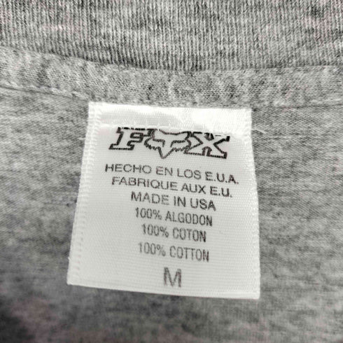 フィックス fox USA製 クルーネック 半袖 ロゴプリントTシャツ メンズ import:M
