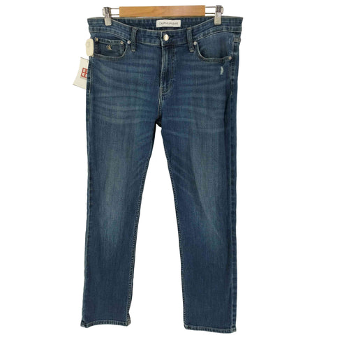 カルバンクラインジーンズ Calvin Klein Jeans SLIM AJUSTE ロゴ刺繍 スキニー デニムパンツ メンズ W36×L30