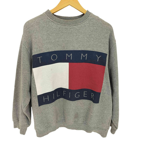 トミーヒルフィガー TOMMY HILFIGER 00s アイコン ロゴ プリント クルーネック スウェット メンズ import:M