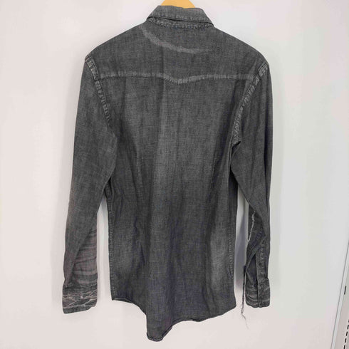 ラルフローレン RALPH LAUREN ウエスタン ブラック シャンブレー シャツ ワンピース Y2K レディース import:M