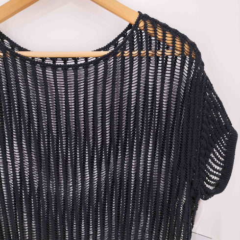 ビューティーアンドユースユナイテッドアローズ BEAUTY & YOUTH UNITED ARROWS 麻ブレンドメッシュショートスリーブ ニット -ウォッシャブル- レディース