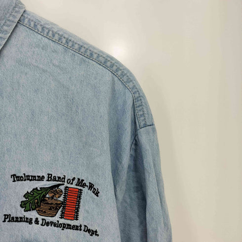 LA LOVING Tuolumne Band Of Me Wuk 刺繍 デニム ボタンダウン L/S シャツ メンズ