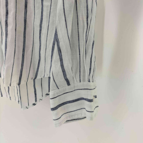 フランクアンドアイリーン Frank&Eileen FINBAR NVSL ストライプ フィンバー リネンシャツ レディース XS