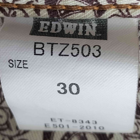 エドウィン EDWIN BTZ503 バックスウェード 切替 ジップギミック ウォッシュド デニム パンツ Y2K メンズ 30