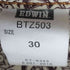エドウィン EDWIN BTZ503 バックスウェード 切替 ジップギミック ウォッシュド デニム パンツ Y2K メンズ 30