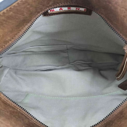 マルニ MARNI 2WAY レザー キャンバス ショルダーバック レディース