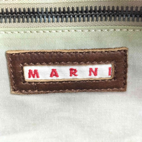 マルニ MARNI 2WAY レザー キャンバス ショルダーバック レディース