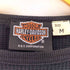 ハーレーダビッドソン HARLEY-DAVIDSON ファイヤーパターン袖 クロップド丈 ワッフルサーマル クルーネック長袖Tシャツ Y2K メンズ import:M