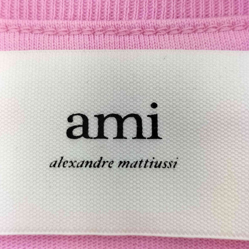 アミアレクサンドルマテュッシ AMI ALEXANDRE MATTIUSSI AMI DE COEUR T SHIRT ハートロゴ刺繍クルーネックTシャツ レディース import:XS