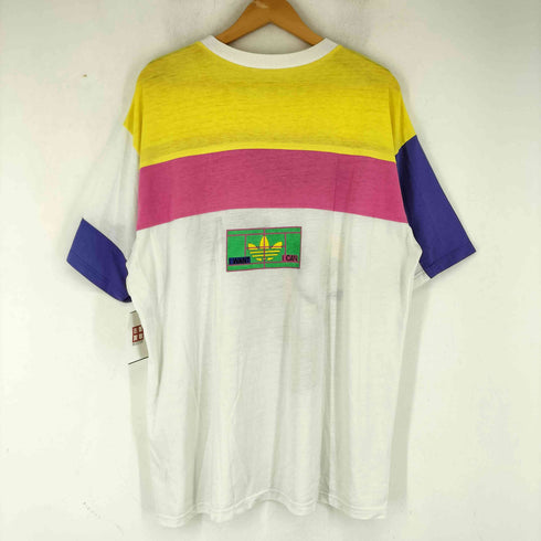 アディダス adidas 90-00s 万国旗タグ I WANT I CAN TENNISフロントプリント 半袖 Tシャツ メンズ