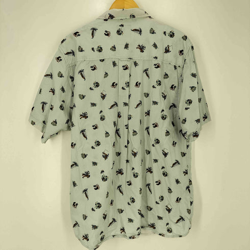 カブー KAVU LOCAL-WORLDWIDE ヨット 総柄 コットン 半袖シャツ メンズ import:XL