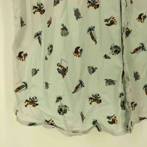 カブー KAVU LOCAL-WORLDWIDE ヨット 総柄 コットン 半袖シャツ メンズ import:XL