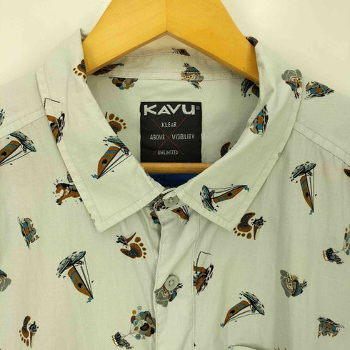 カブー KAVU LOCAL-WORLDWIDE ヨット 総柄 コットン 半袖シャツ メンズ import:XL