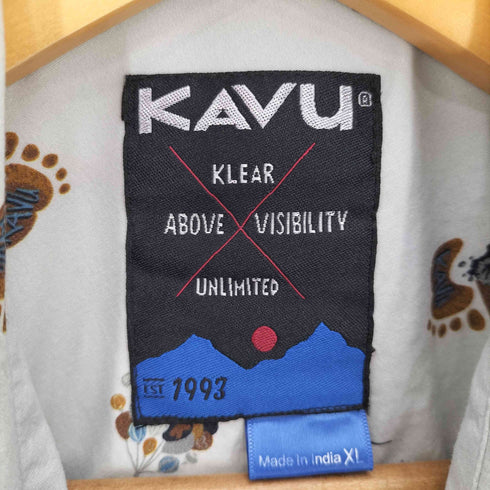 カブー KAVU LOCAL-WORLDWIDE ヨット 総柄 コットン 半袖シャツ メンズ import:XL