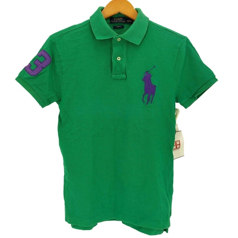 ポロラルフローレン POLO RALPH LAUREN 現行タグ ビッグポニー刺繍 ナンバリング 鹿の子 S/S ポロシャツ メンズ import:S