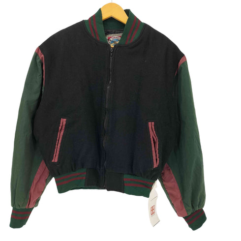 90s LORENZO DI CAPRI カナダ製 袖ナイロン スタジャン メンズ 42
