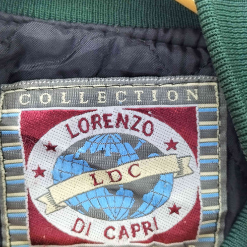 90s LORENZO DI CAPRI カナダ製 袖ナイロン スタジャン メンズ 42