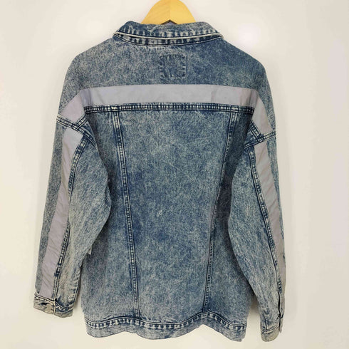 キャスパージョンアイバー CASPER JOHN AIVER リフレクター テープ ケミカルウォッシュ デニム ジャケット メンズ JPN:L