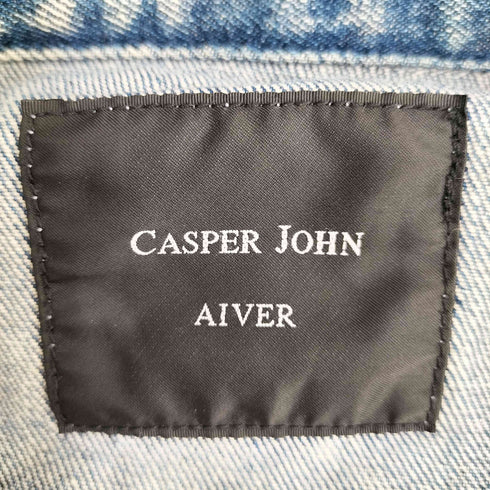 キャスパージョンアイバー CASPER JOHN AIVER リフレクター テープ ケミカルウォッシュ デニム ジャケット メンズ JPN:L