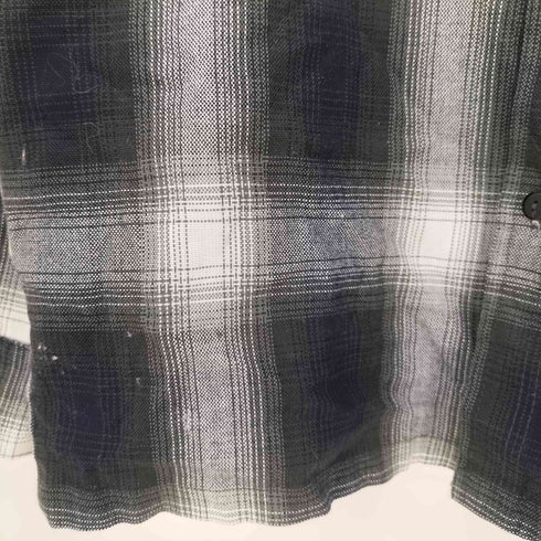 キャルトップ CALTOP アクリル オンブレチェック L/S シャツ メンズ import:S