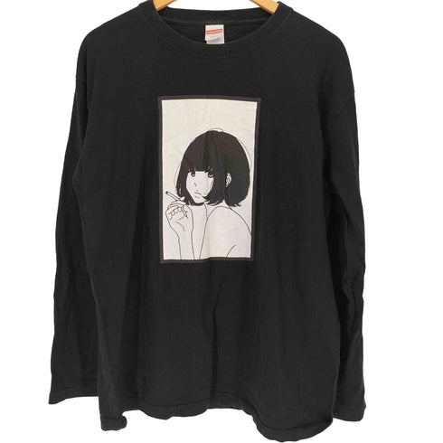 ユナイテッドアスレ UNITED ATHLE 0.14 イラストレーター コラボ プリント クルーネック 長袖Tシャツ メンズ JPN:XL