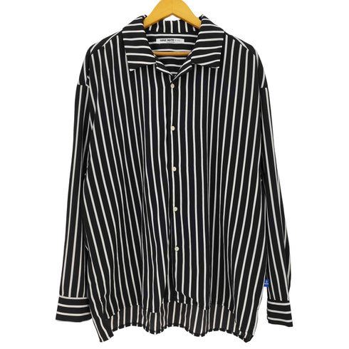 ナインナッツバイニッシー NINE NUTS by nissy ビッグシルエット ストライプ 開襟 オープンカラー L/S シャツ メンズ