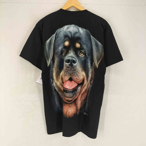 HIGH DEFINITION ハイ デフィニション 犬 ドッグ 両面プリント クルーネック 半袖 Tシャツ メンズ L