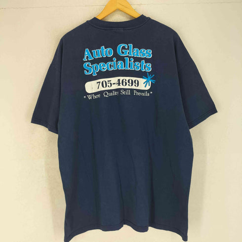 ヘインズ Hanes Auto Glass Specialists 両面プリント 半袖 ポケット Tシャツ メンズ XXL