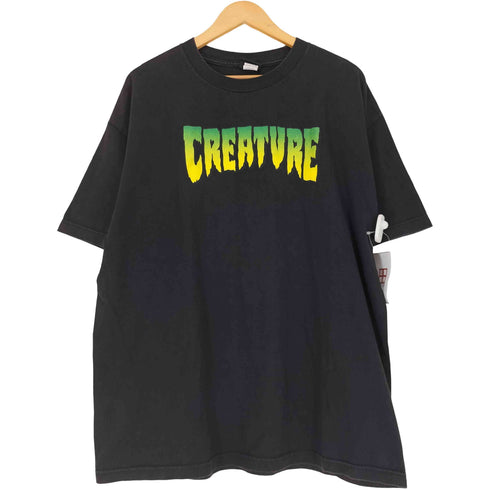 NHS CREATURE クリーチャー スケートボード プリント クルーネック 半袖 Tシャツ street メンズ XL