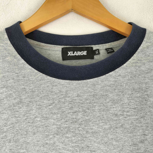 エクストララージ XLARGE CONTRAST STRIPE L/S RINGER TEE ロゴプリント 長袖 Tシャツ メンズ import:XL