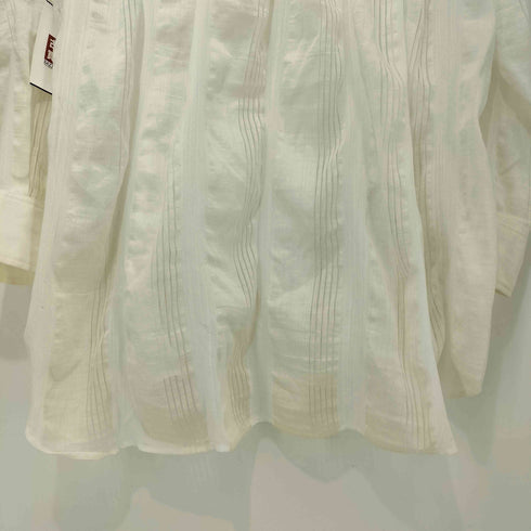 スタイリングケイシラハタ styling/ kei shirahata 織柄 リネン混 スキッパー ブラウス レディース FREE