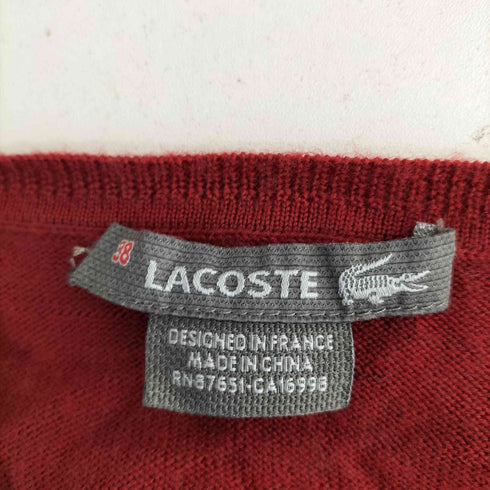 ラコステ LACOSTE ロゴワッペン ウール ニット タンクトップ レディース 38