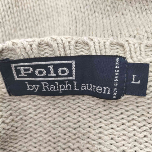 ポロバイラルフローレン Polo by RALPH LAUREN 80-90S ポニー 刺繍 コットン クルーネック ニット メンズ import:L