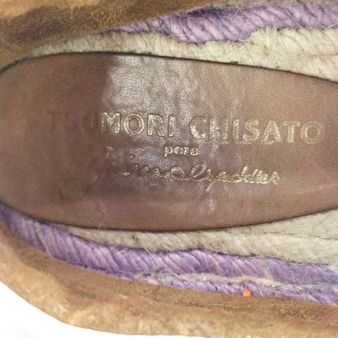 ツモリチサト TSUMORI CHISATO スペイン製 エスパドリーユ マルチカラー モカシン シューズ レディース 41