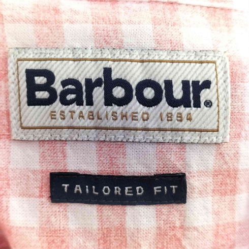 バブアー Barbour Kane Tailored Gingham Shirt ギンガムチェック 3点留 ボタンダウン 長袖 シャツ メンズ import:M