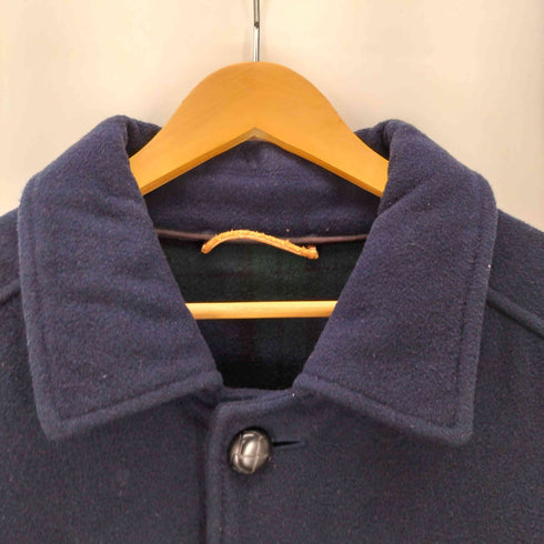 トミーヒルフィガー TOMMY HILFIGER 90S ウール ポリ 裏地 チェック ハーフ コート メンズ import:L