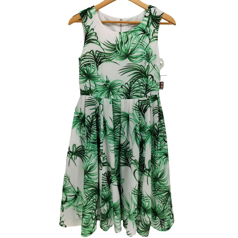アベニールエトワール Aveniretoile LEAF PRINT CHIFFON DRESS レディース 36