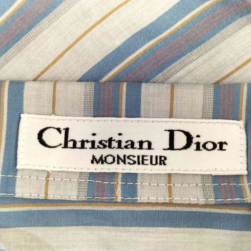 クリスチャンディオール Christian Dior MONSIEUR OLD ボーダー S/S シャツ メンズ JPN:M