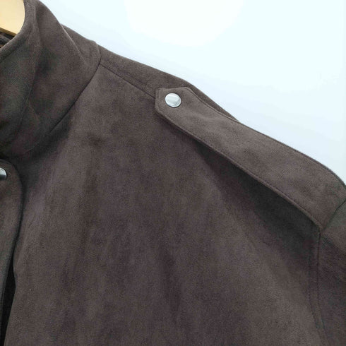 ザラ ZARA 26ss FAUX SUEDE JACKET フェイクスエードストラップジャケット レディース import:L