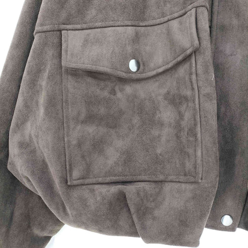 ザラ ZARA 26ss FAUX SUEDE JACKET フェイクスエードストラップジャケット レディース import:L