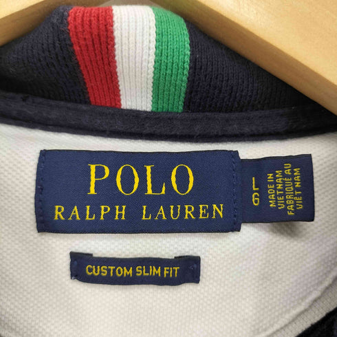 ポロラルフローレン POLO RALPH LAUREN CUSTOM SLIM FIT イタリア ビッグポニー 刺繍 ポロシャツ メンズ import:L